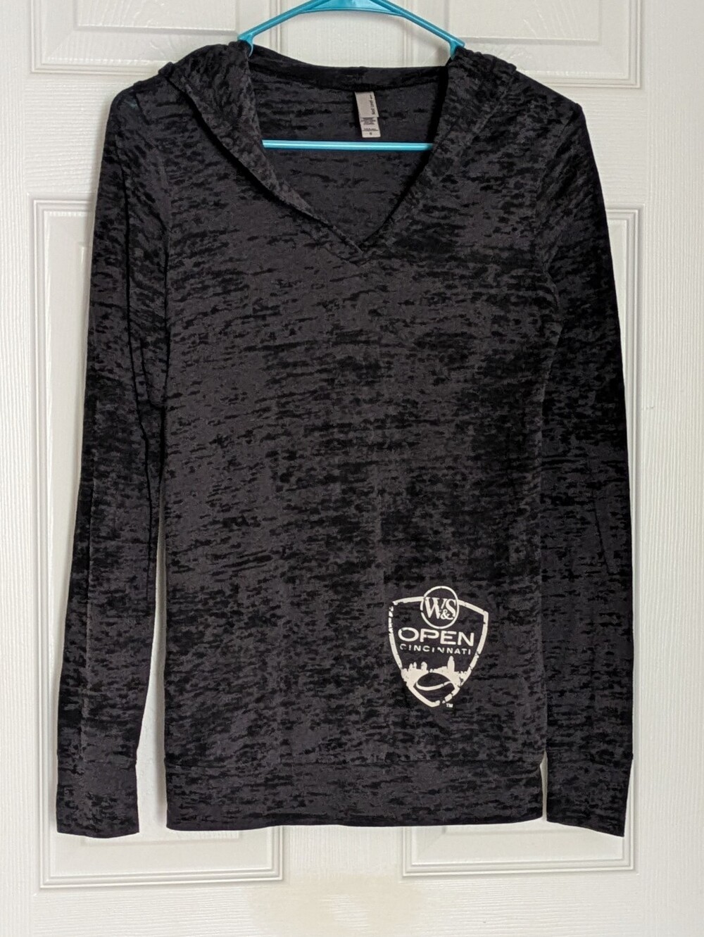 Next Level Apparel Burnout Hoodie Black W&S Open Cincinnati Tennis Women's Small